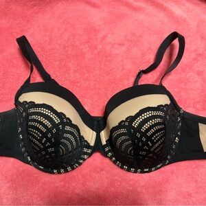 ThirdLove Black Deco Lace Demi Underwire Bra